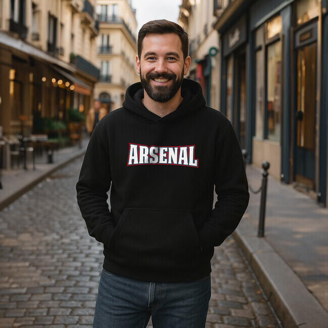 Arsenal 5 pánska mikina čierna - 5XS (116)