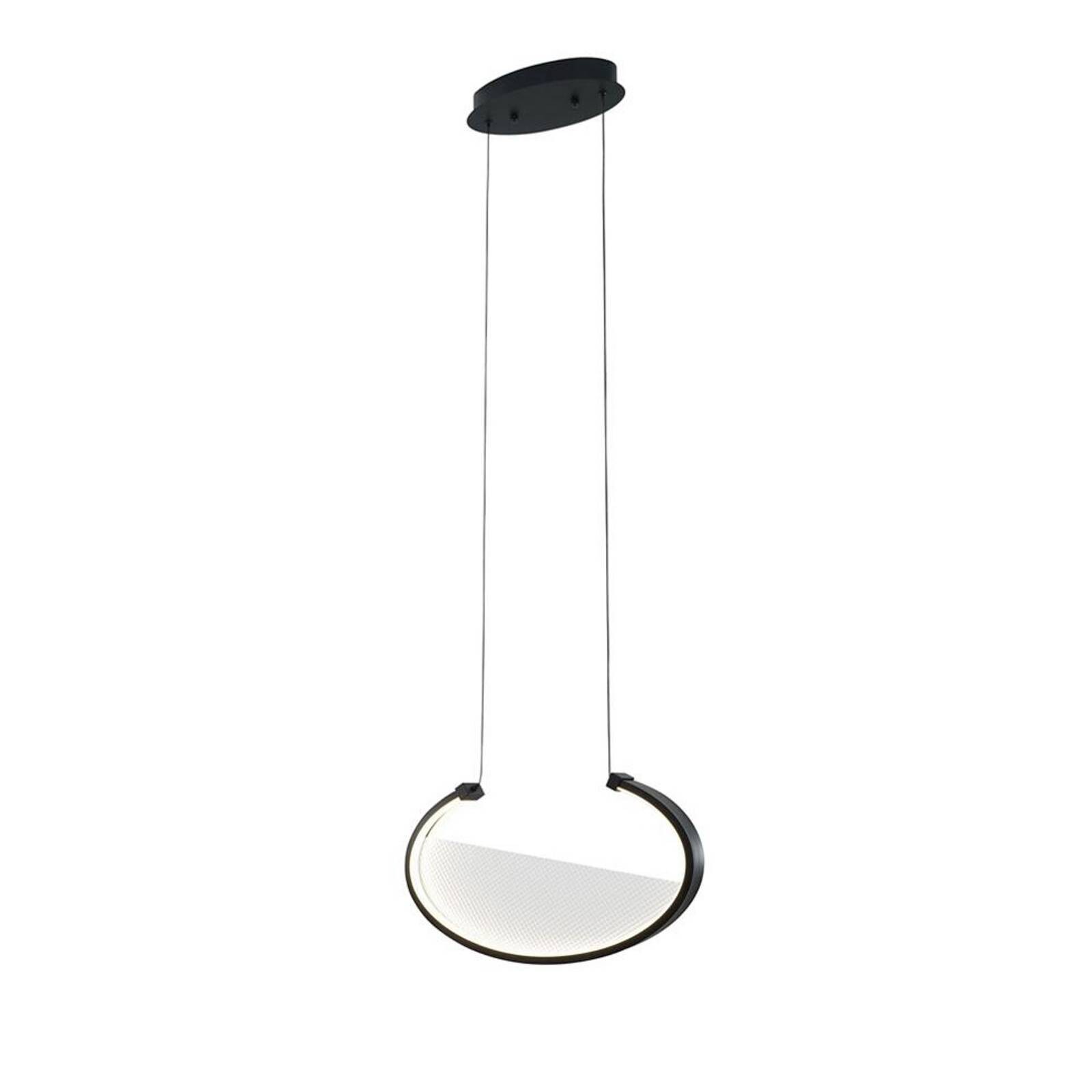LED závesné svietidlo Adele, dĺžka 37 cm, čierne, kovové