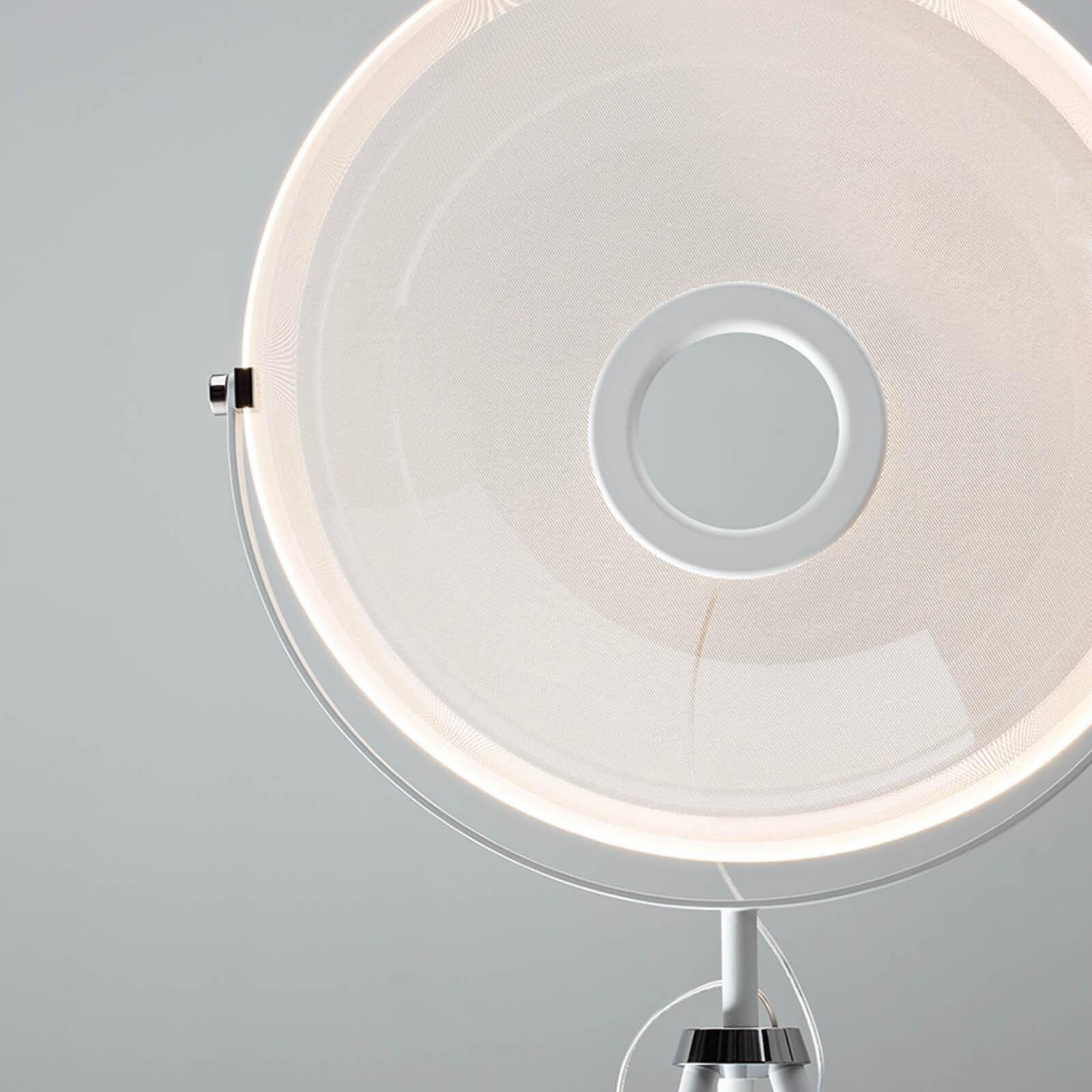 Stilnovo LED stojacia lampa Demi Moon, biela, výška 196 cm