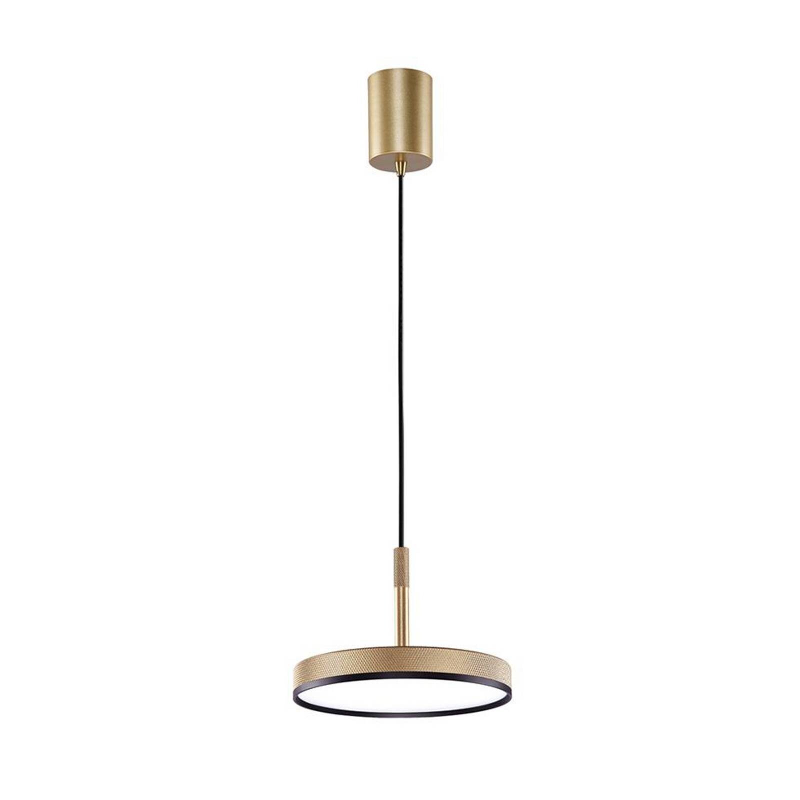 LED závesné svietidlo Don, zlatá, Ø 20 cm, kov
