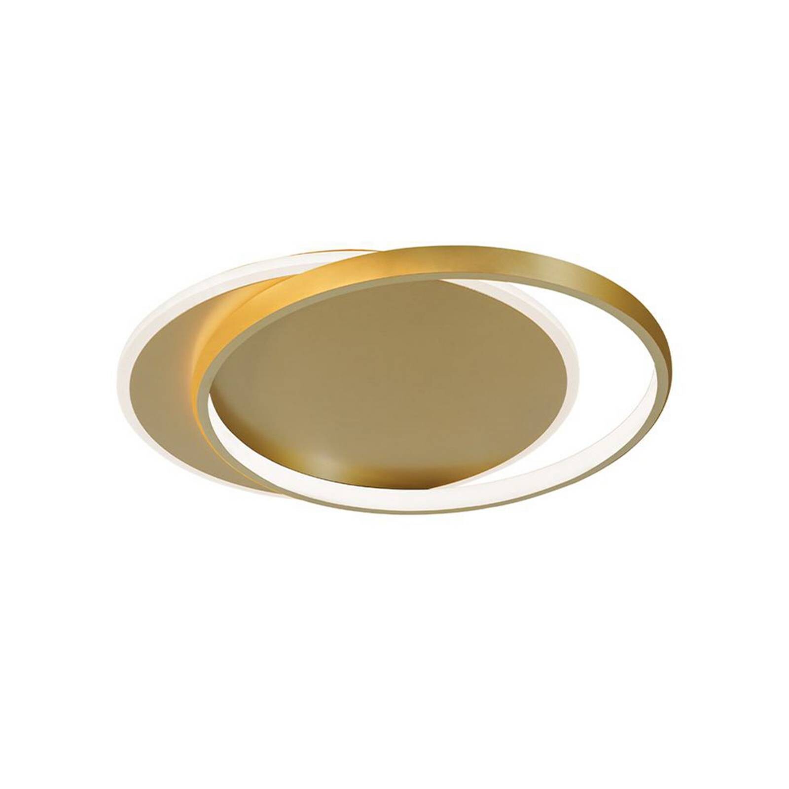 Stropné LED svetlo Evelyn, zlatá, dĺžka 55 cm, kov