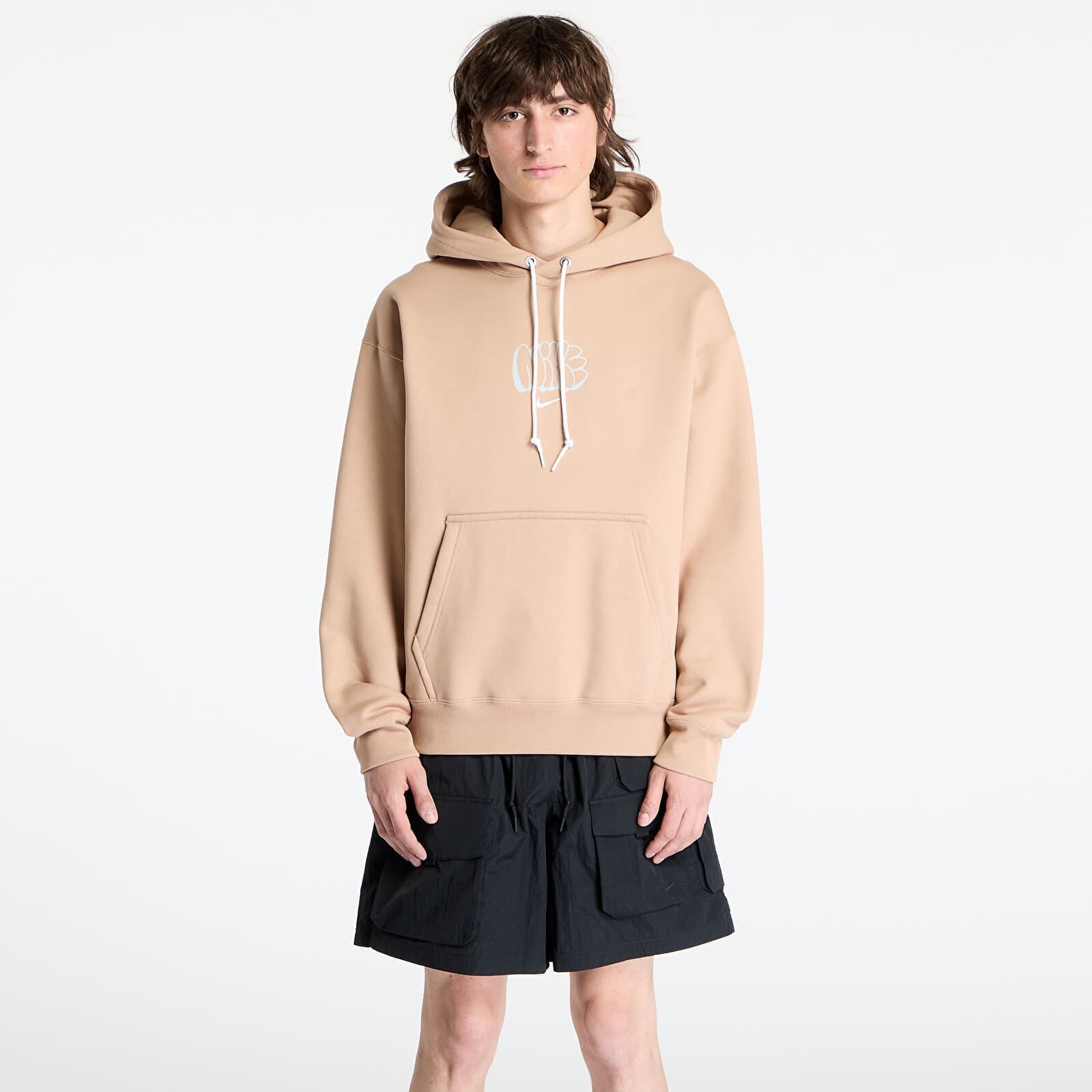 Mikina Nike Solo Swoosh Men's Fleece Hoodie Hemp XS