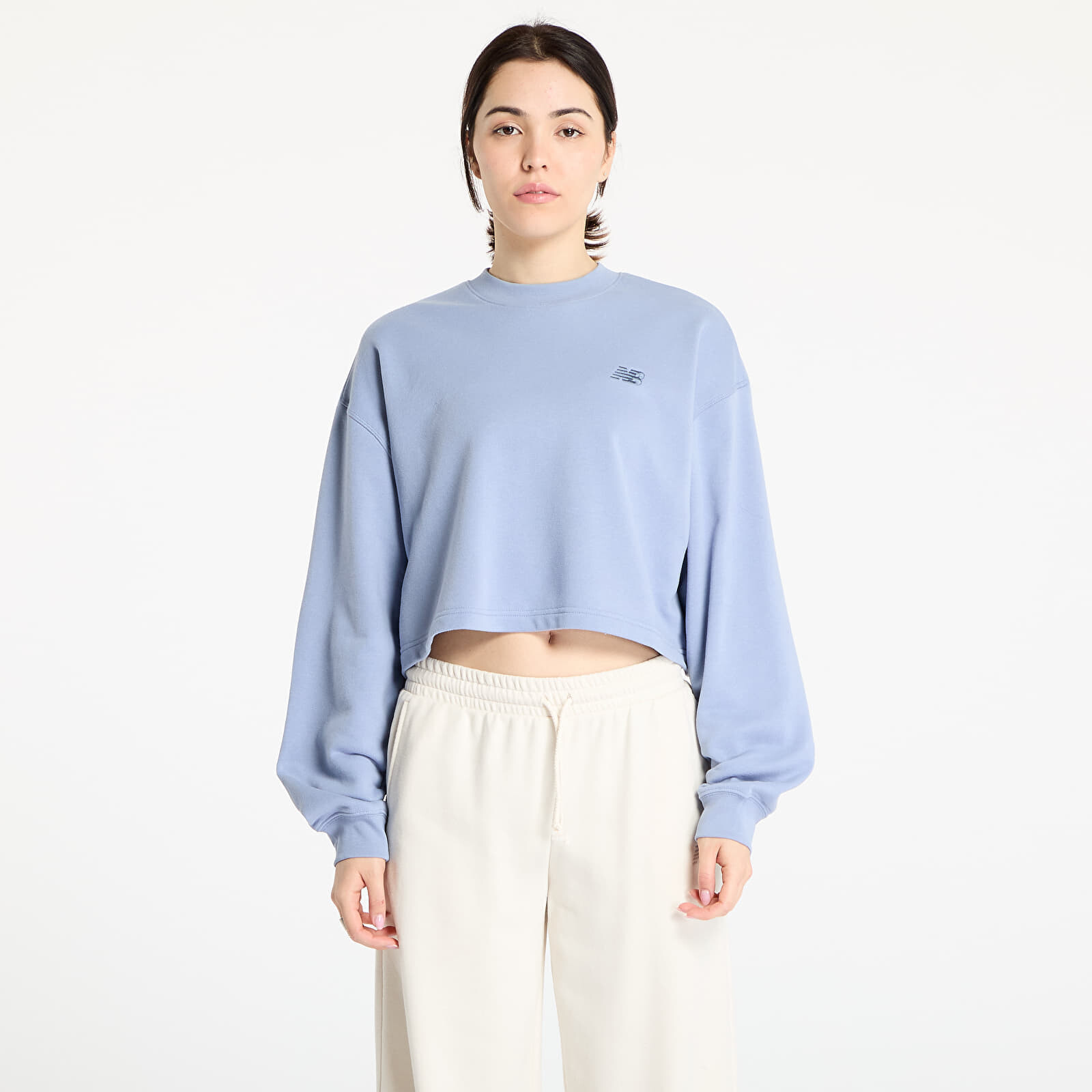 Mikina New Balance Coastal Fleece Crew Dusk Shower M