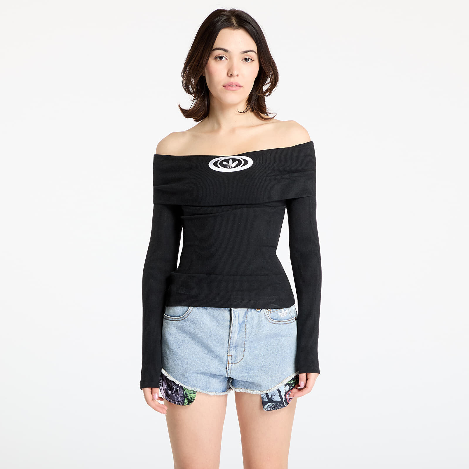 Top adidas Originals Off Shoulder Top Black XS