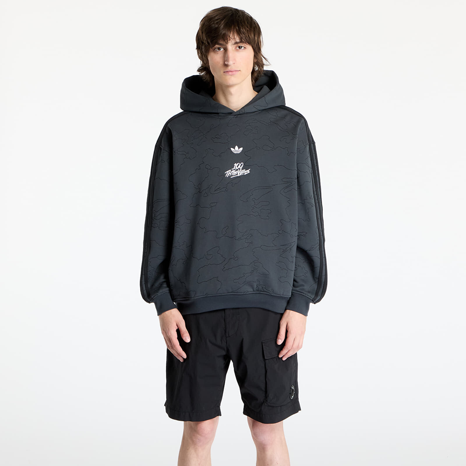 Mikina adidas x 100 Thieves Hoodie Dark Grey/ Carbon S