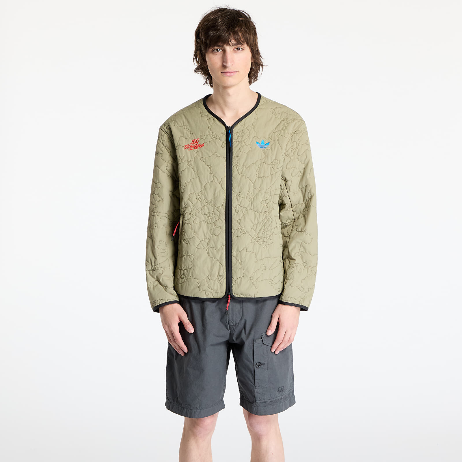 Bunda adidas x 100 Thieves Quilted Liner Green/ Orbit Green S