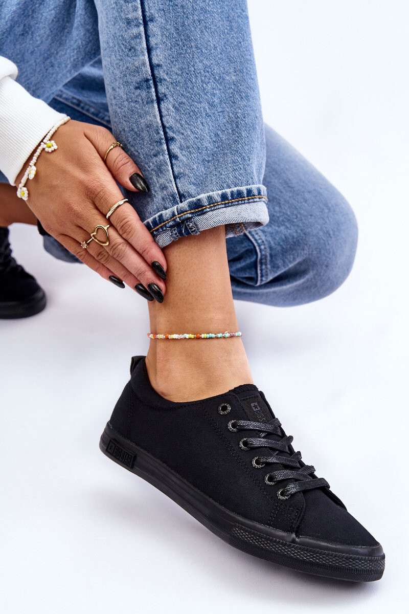 BIG STAR SHOES Dámske tenisky s hladkou nízkou hviezdou