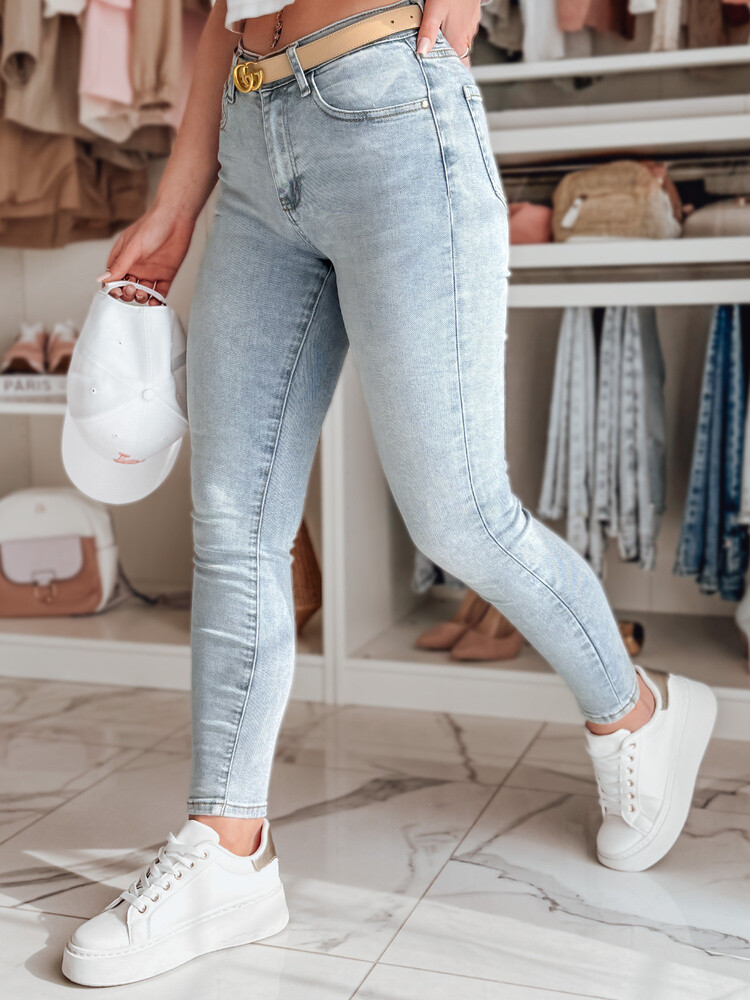 Spodnie damskie jeansowe skinny VISBAN niebieskie Dstreet
