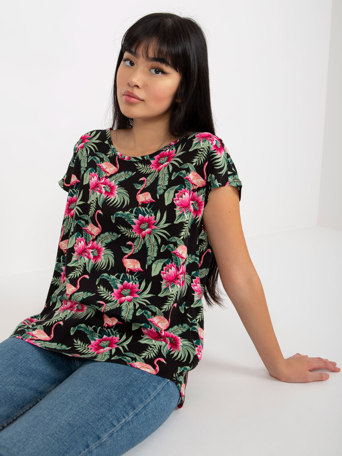 Blouse-D73771R10978P-black-green