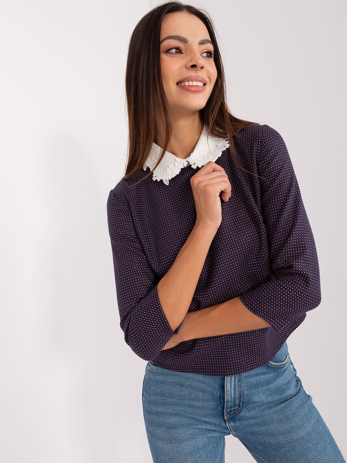 Blouse-LK-BZ-506477.70P-navy blue
