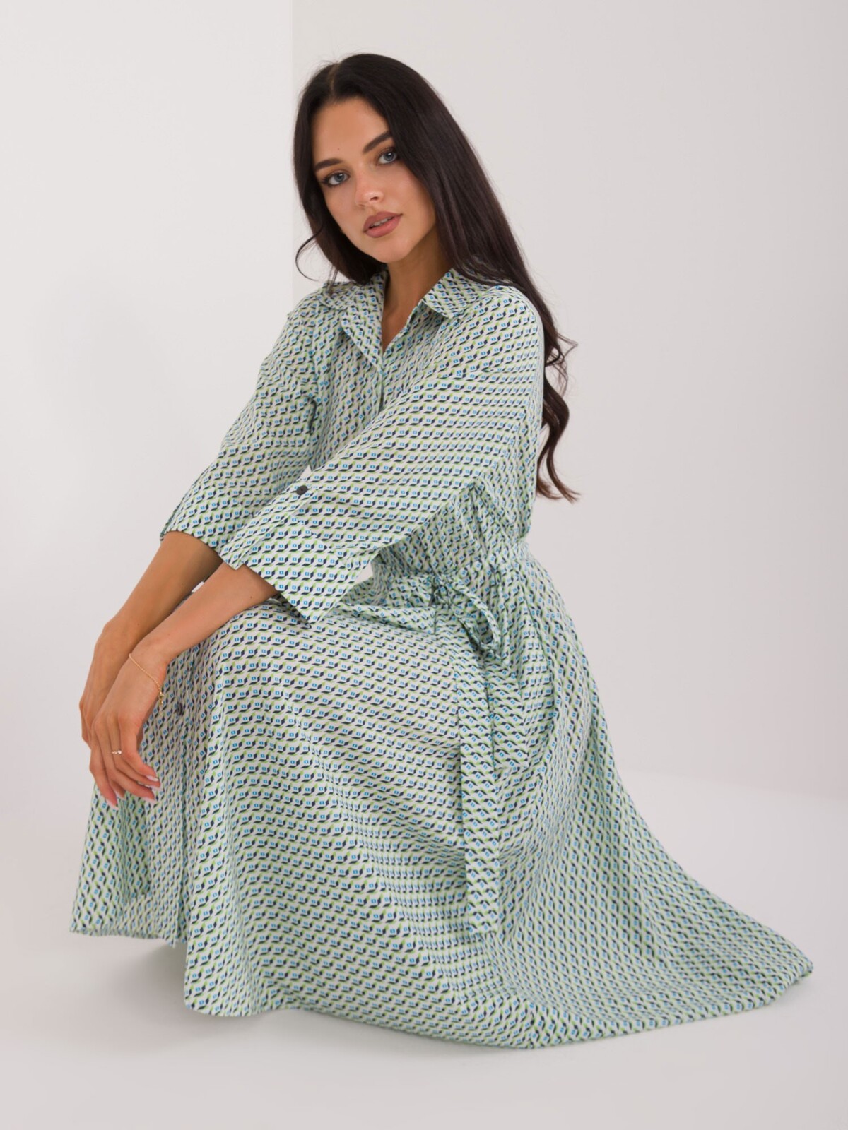 Dress-LK-SK-509673.13-white-green