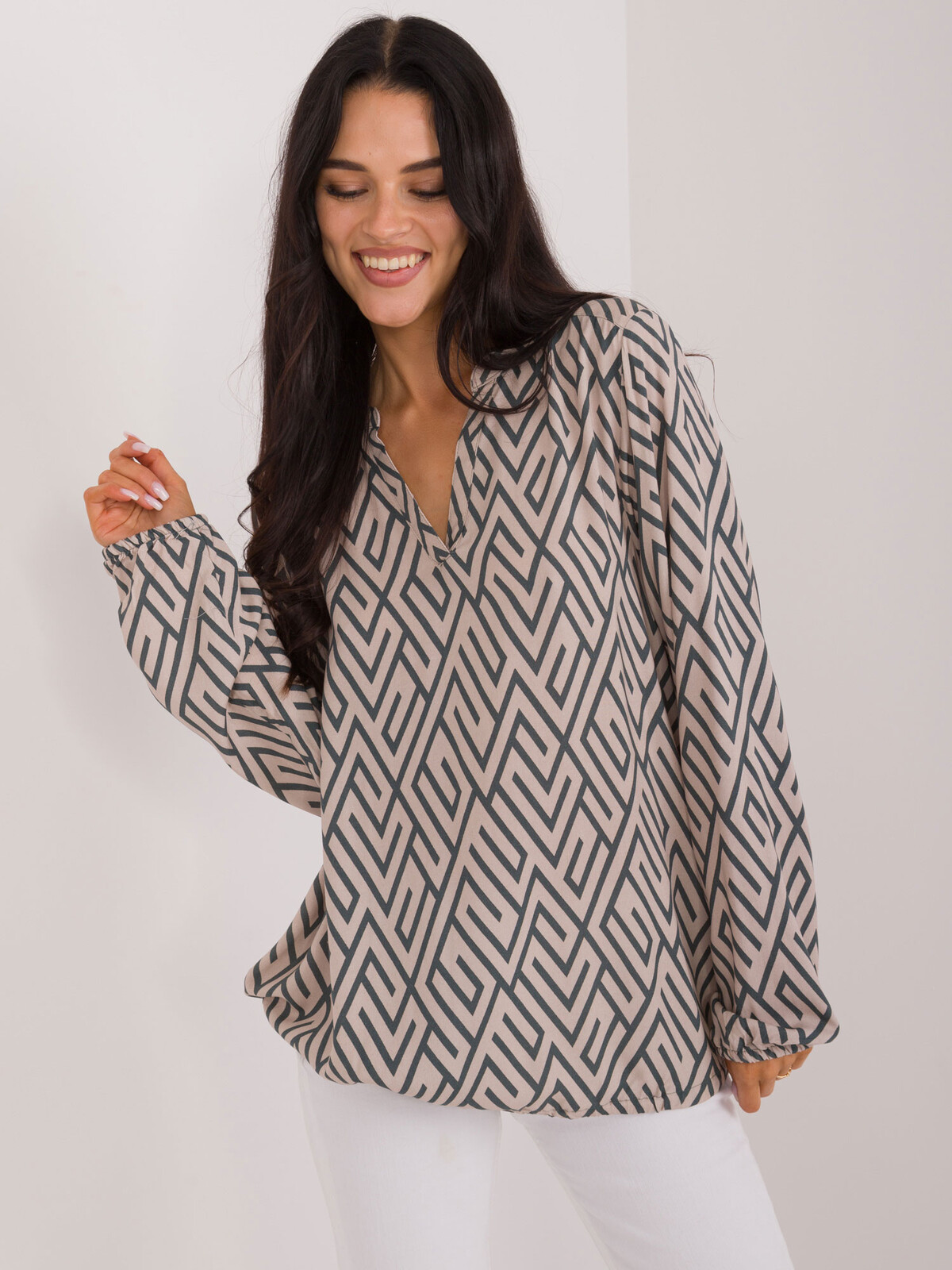 Blouse-D73771M11186B-beige