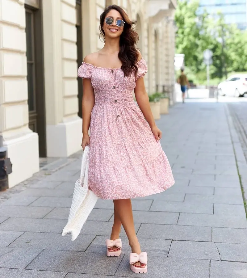 UR/CEO Orange small floral dress Glorio