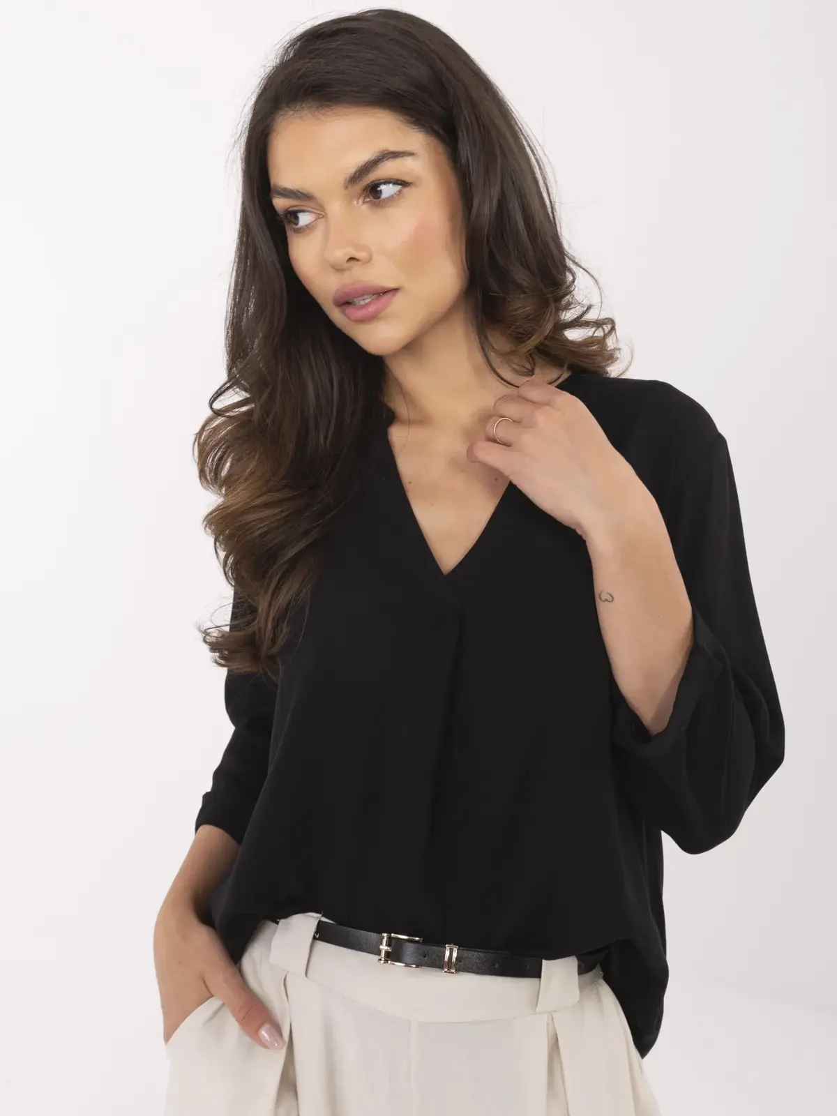 Blouse-D73761M11174B-black