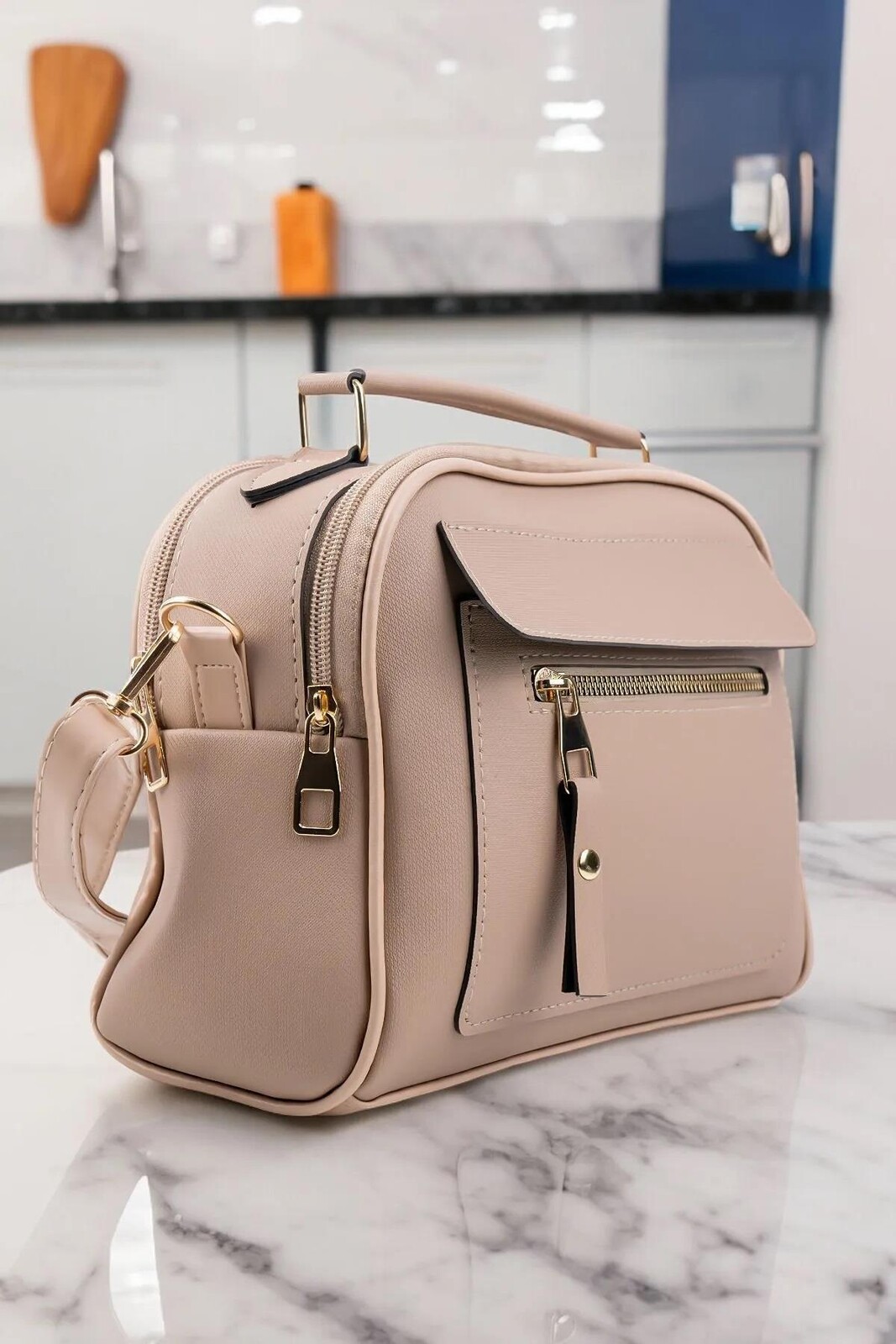 67330 Dewberry Womens 3 Compartment Adjustable Shoulder Bag-VİZON