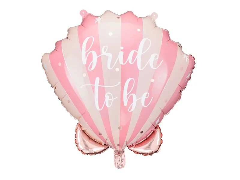 PartyDeco Fóliový balón Bride To Be - Mušľa 52 x 50 cm