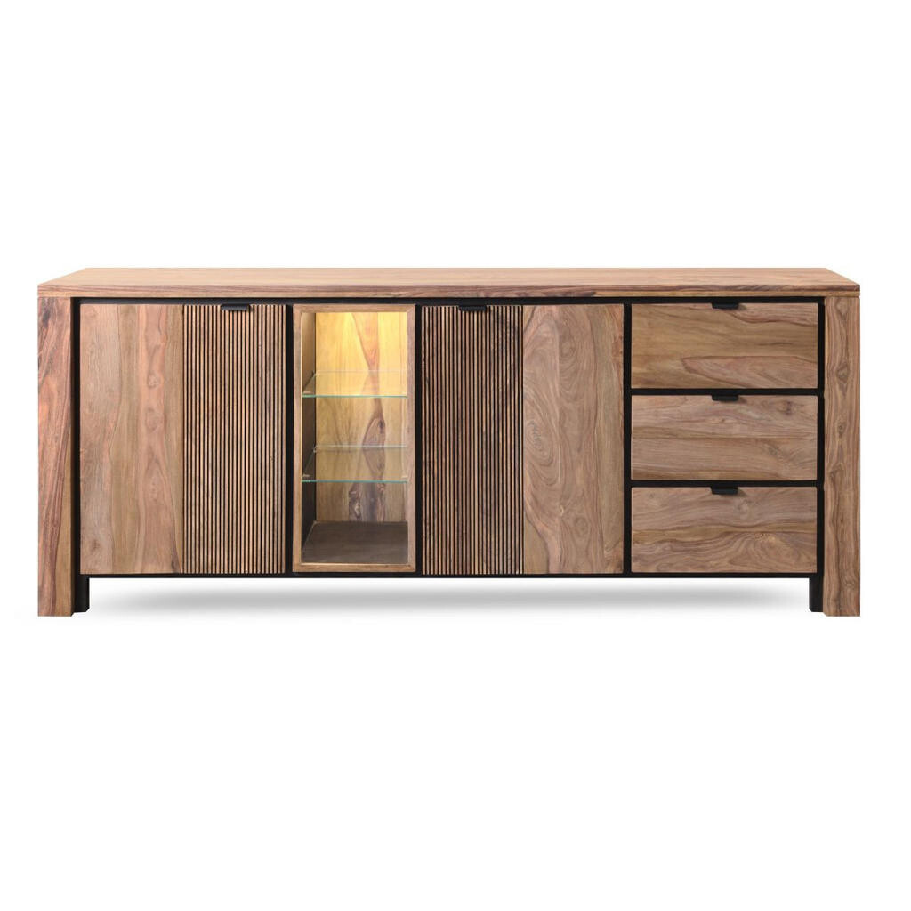 Livetastic KOMODA, indický palisander, prírodná farba, 200/85/40 cm