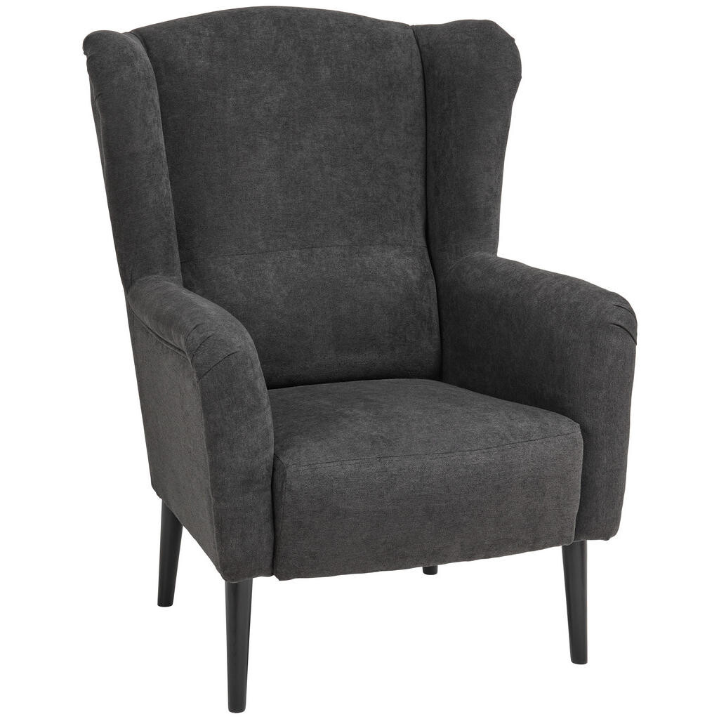 XXXL KRESLO UŠIAK, textil, antracitová