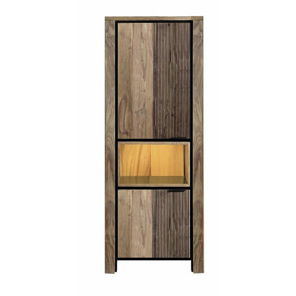 Livetastic VITRÍNA, indický palisander, prírodná farba, 75/180/40 cm