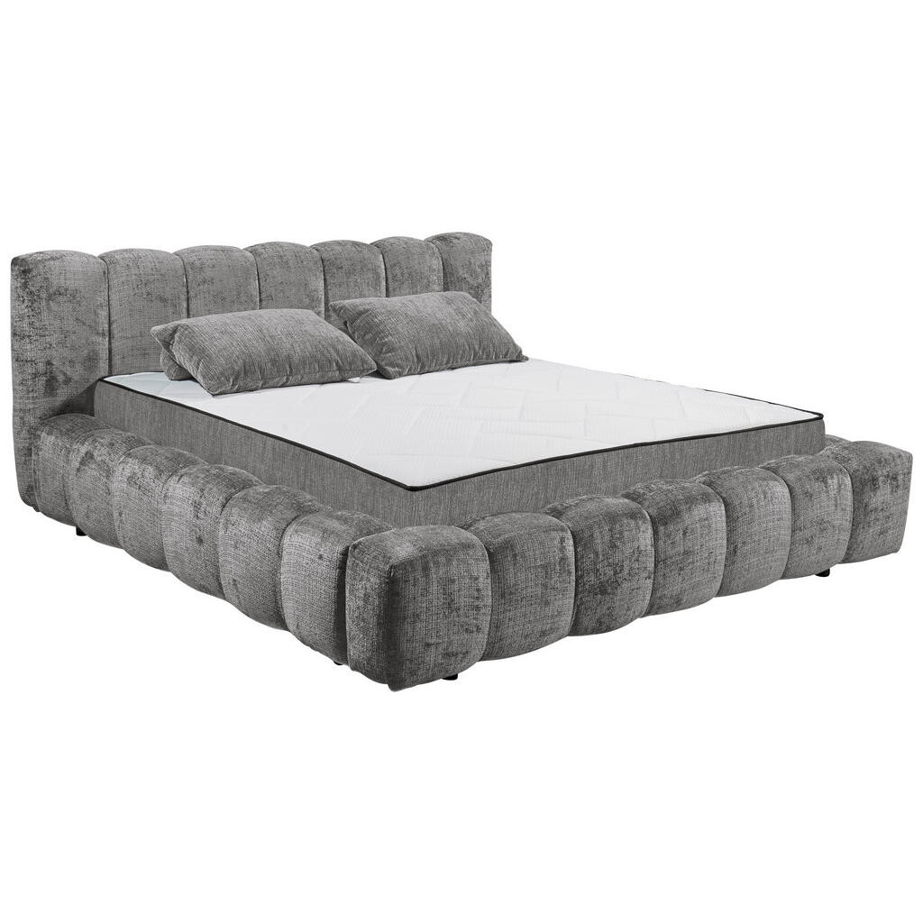 MID.YOU ČALÚNENÁ POSTEĽ, 180/200 cm, sivá