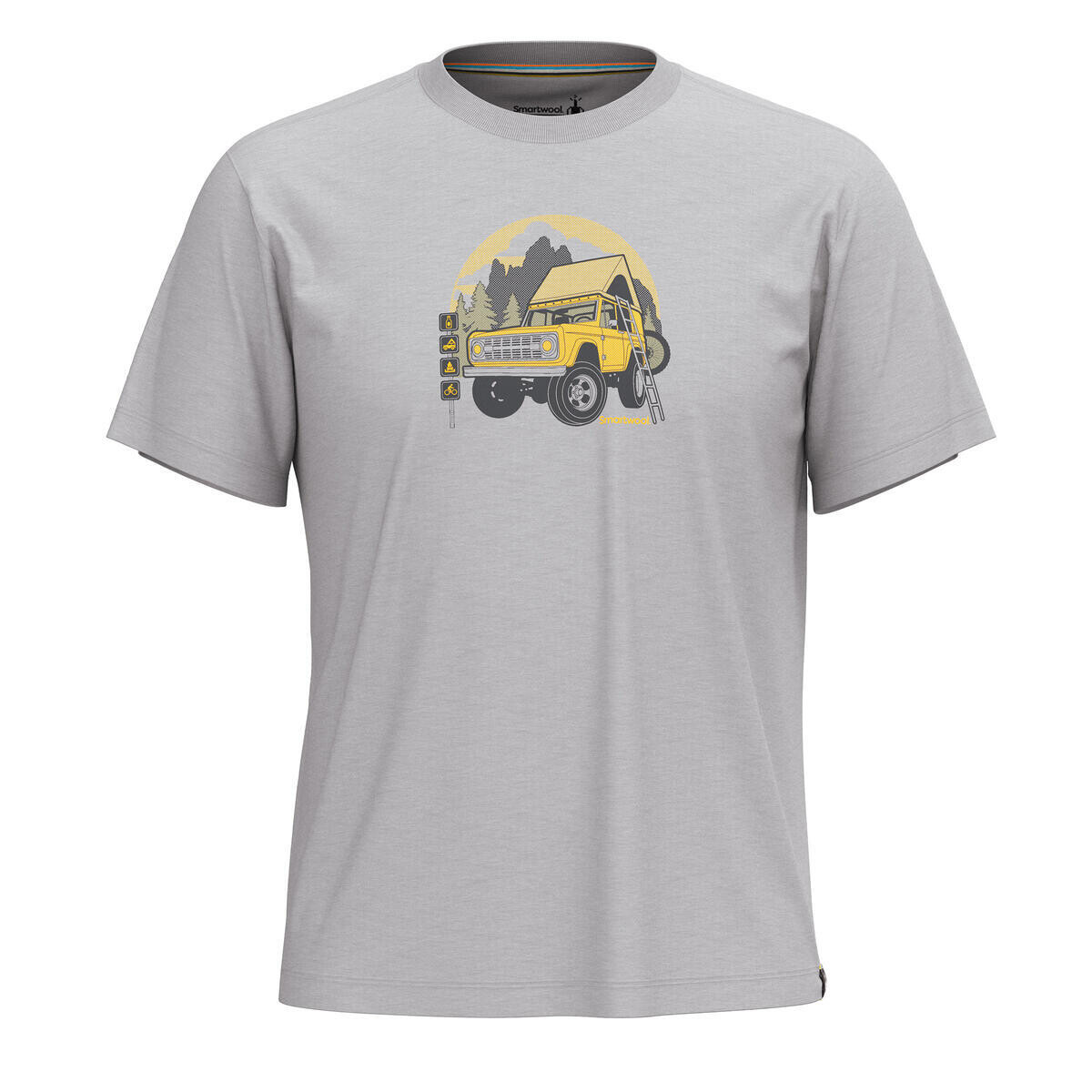 Smartwool LONG WEEKEND SHORT SLEEVE GRAPHIC TEE light gray heather Veľkosť: L