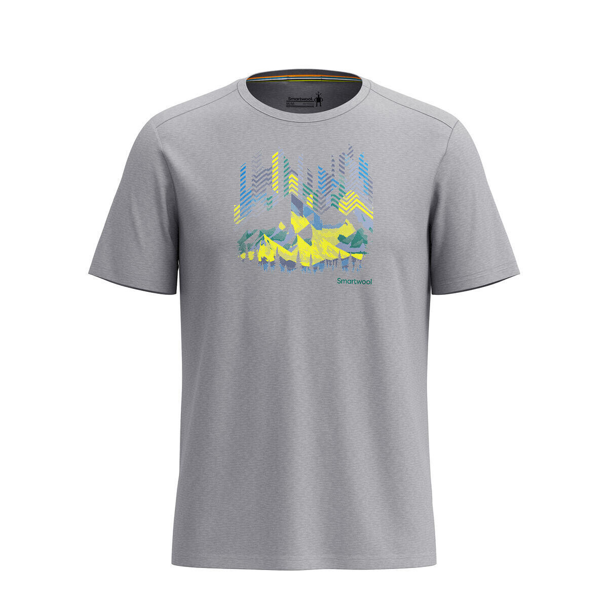 Smartwool VITAL PEAKS ACTIVE SHORT SLV GRAPHIC TEE light gray heather Veľkosť: L
