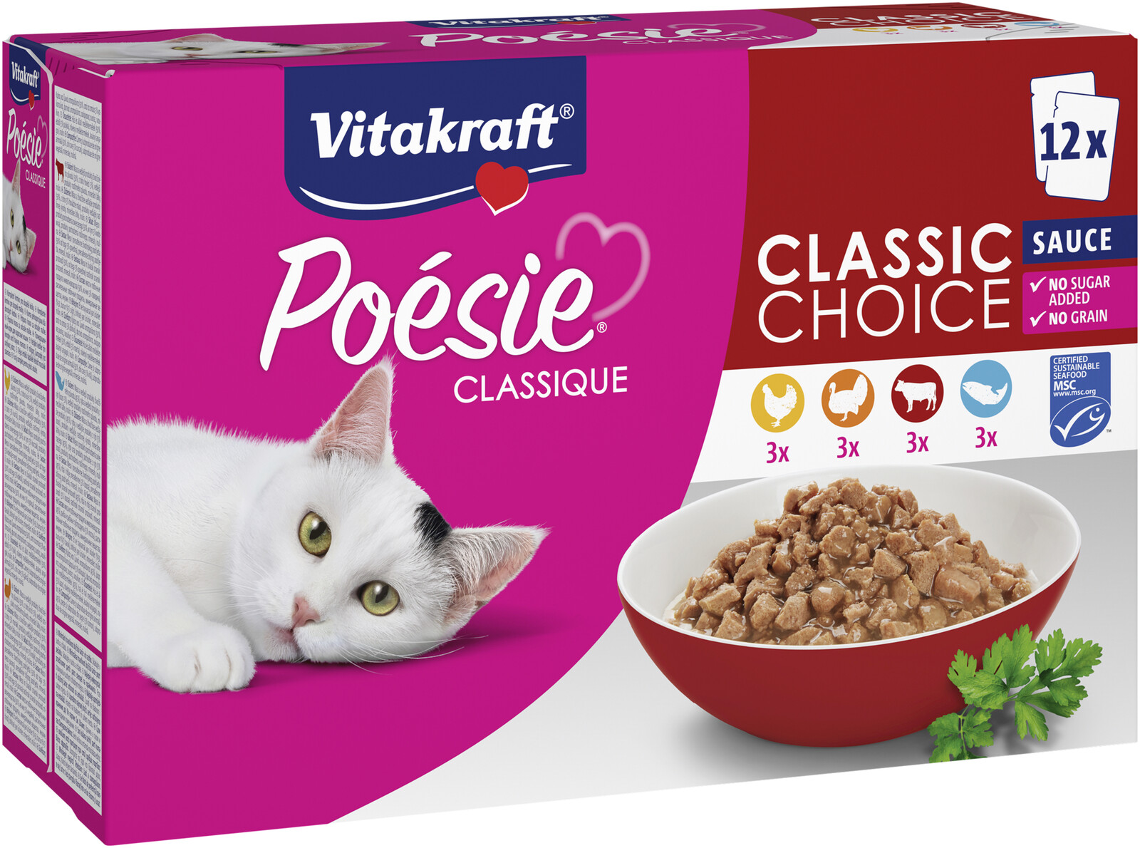 VITAKRAFT Poézia Classique omáčky, mix 12 x 85 g