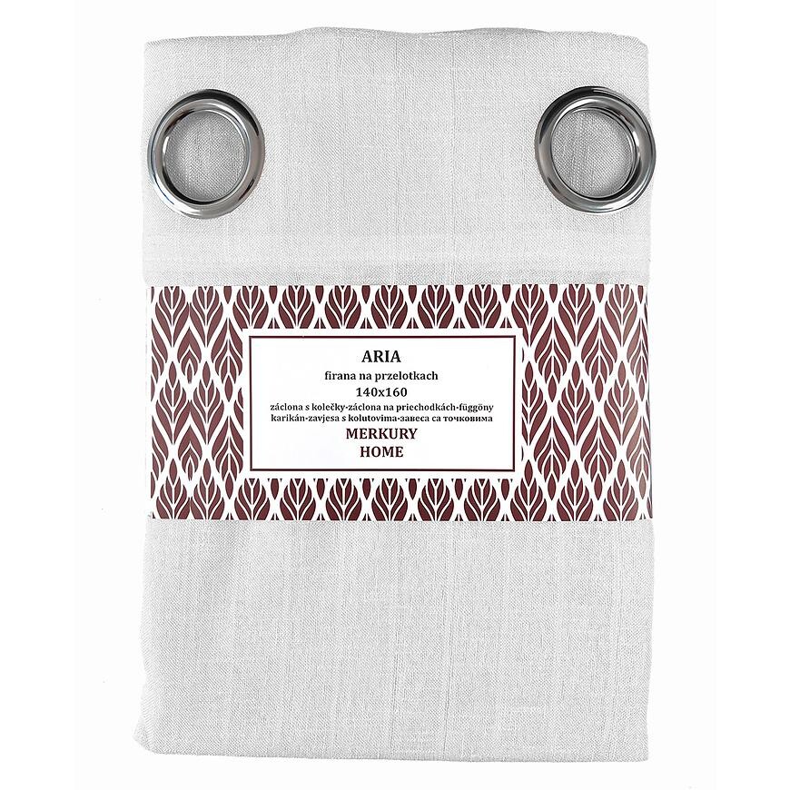 Záclona na priechodkách ARIA polyester biela 140x160 Merkury Home