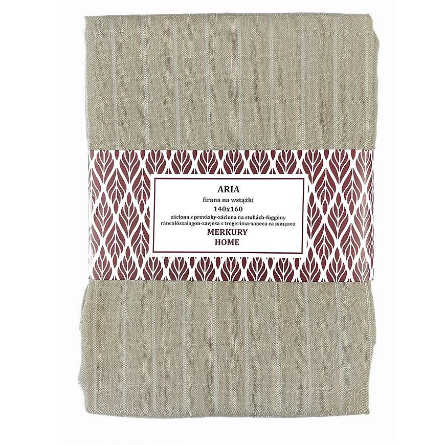 Záclona na šnurovanie ARIA polyester béžová 140x160 Merkury Home