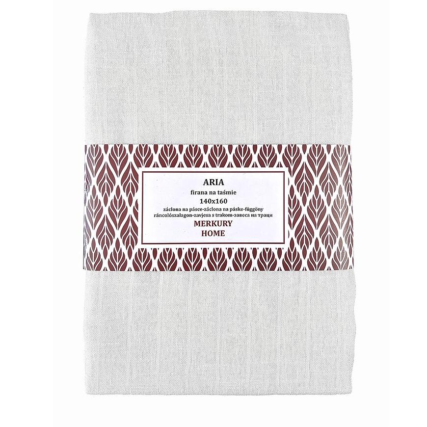 Záclona na páske  ARIA polyester biela 140x160 Merkury Home