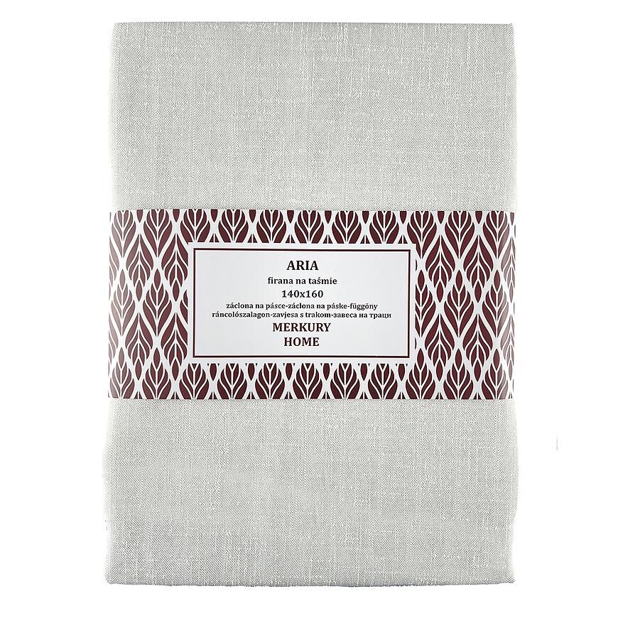 Záclona na páske  ARIA polyester ecru 140x160 Merkury Home