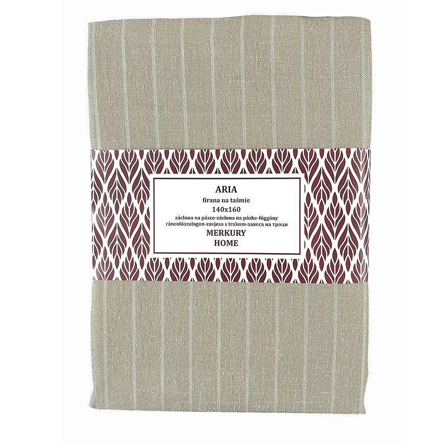 Záclona na páske  ARIA polyester béžová 140x160 Merkury Home