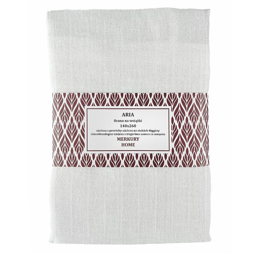 Záclona na šnurovanie ARIA polyester biela 140x260 Merkury Home