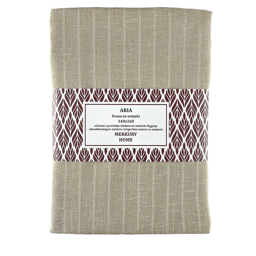 Záclona na šnurovanie ARIA polyester béžová 140x260 Merkury Home