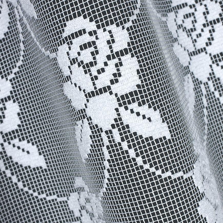 Záclona žakárová  359560 60 biela Tovar na mieru