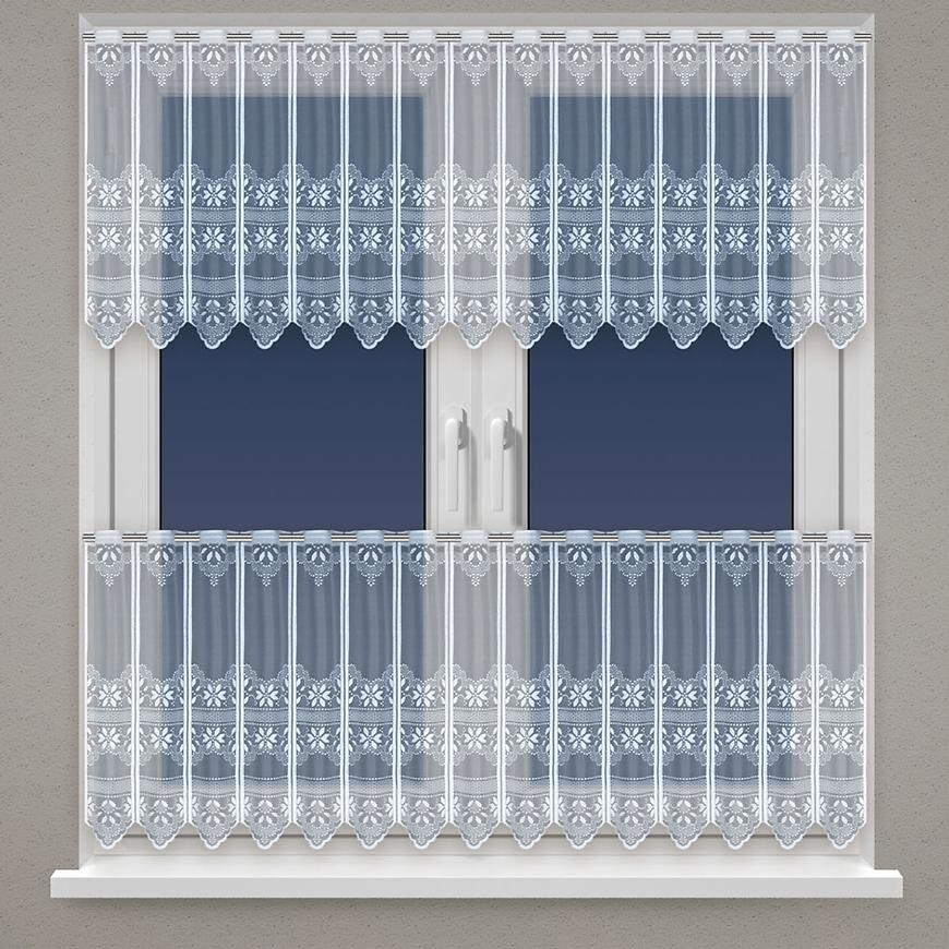 Záclona žakárová 356230 40 biela Tovar na mieru