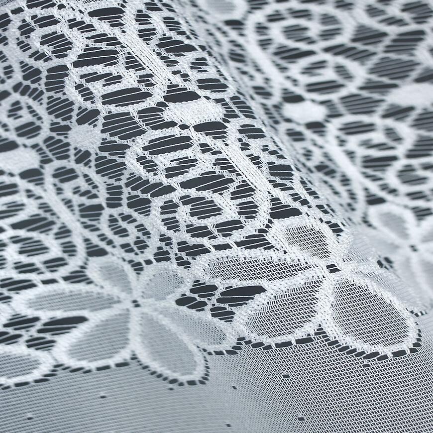 Záclona žakárová 345090 80 biela Tovar na mieru