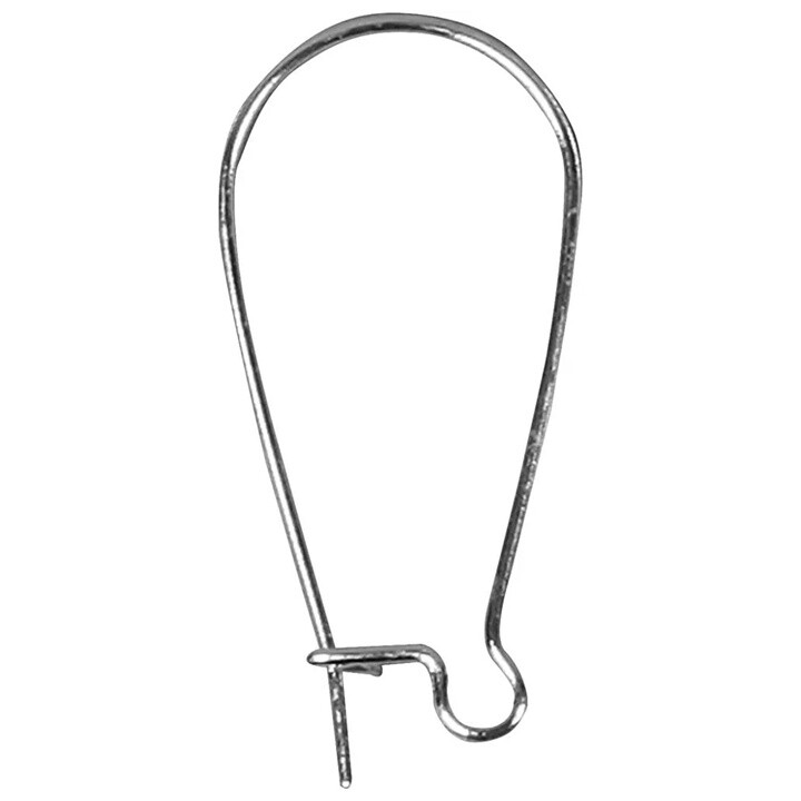 Strieborné náušnicové háčiky 25 mm, 6 ks