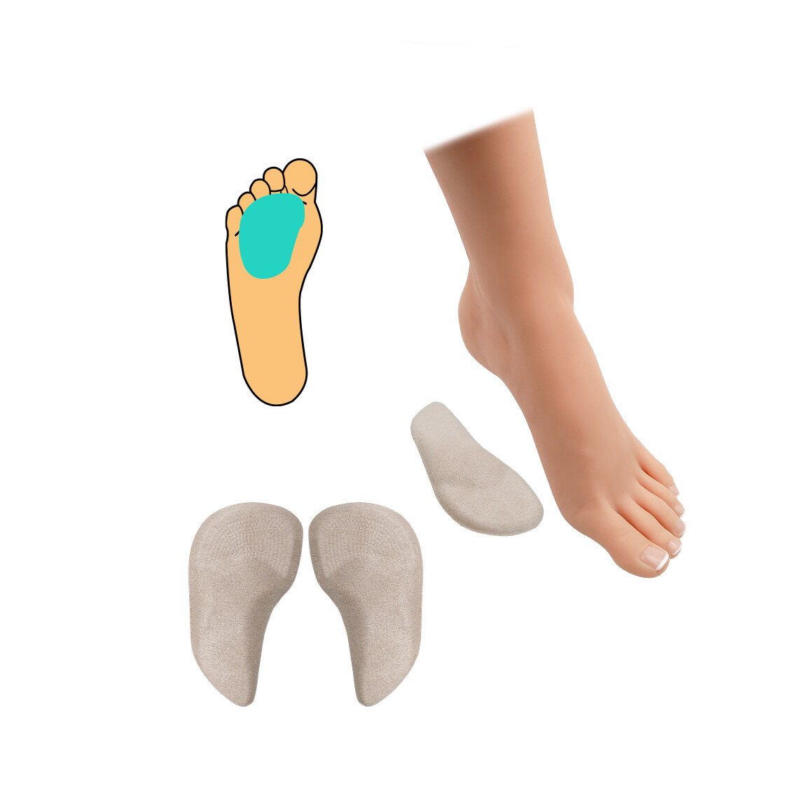 Podpora priečnej klenby HealthMed Hard 1 pár - sivá, S