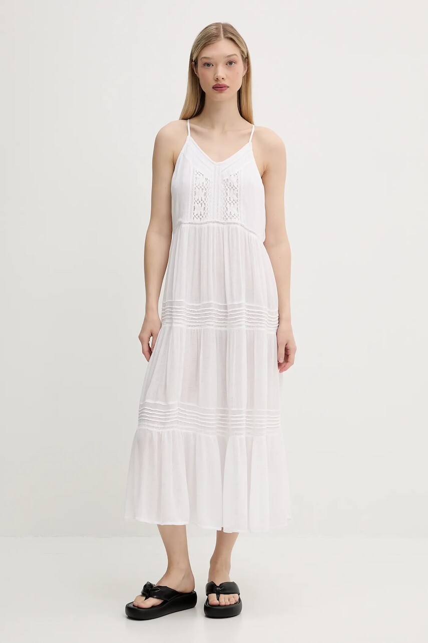 Šaty Superdry biela farba, maxi, áčkový strih, W8011908A-71D