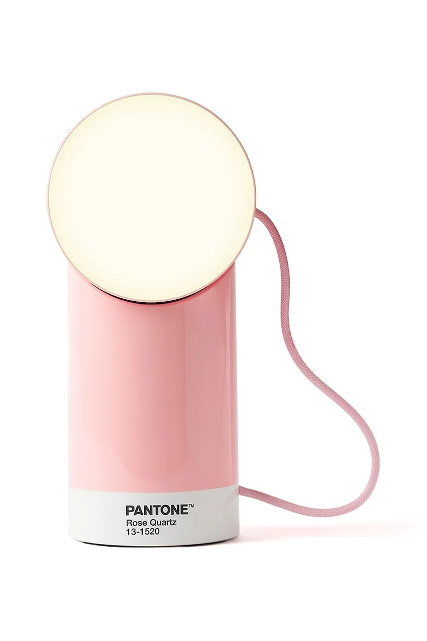 Prenosná led lampa Lexon Orbe x Pantone ružová farba