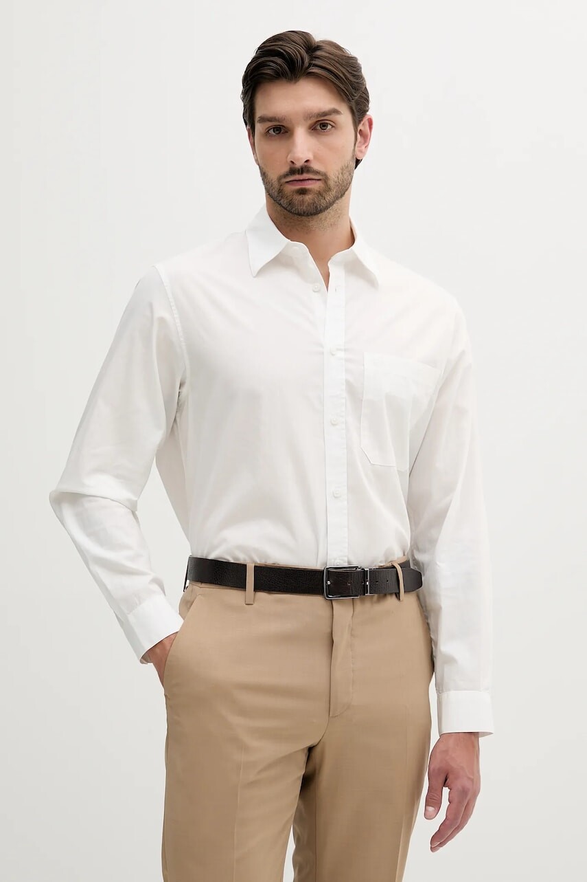 Košeľa Armani Exchange biela farba, regular, s klasickým golierom, XM000450 AF14936