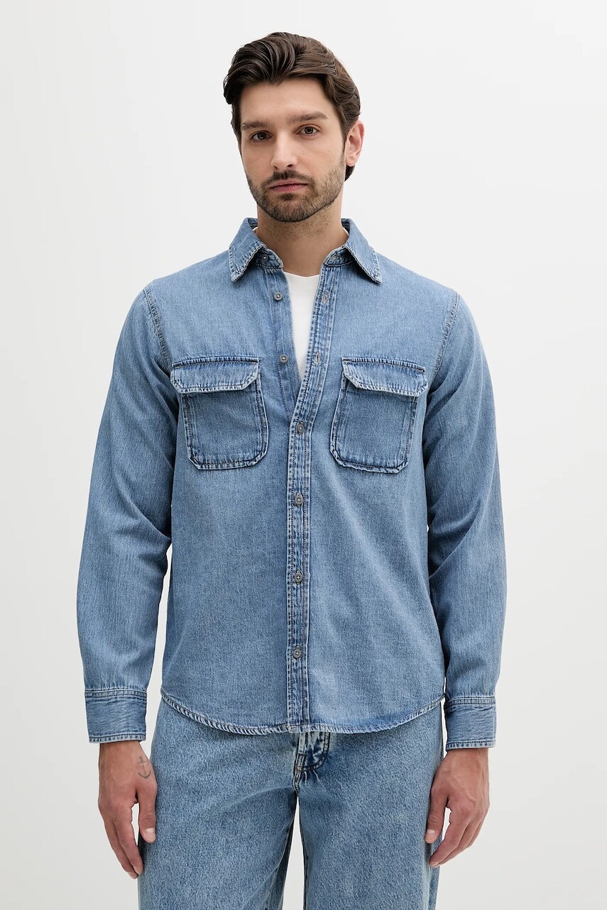 Rifľová košeľa Armani Exchange regular, s klasickým golierom, XM001238 AF15123