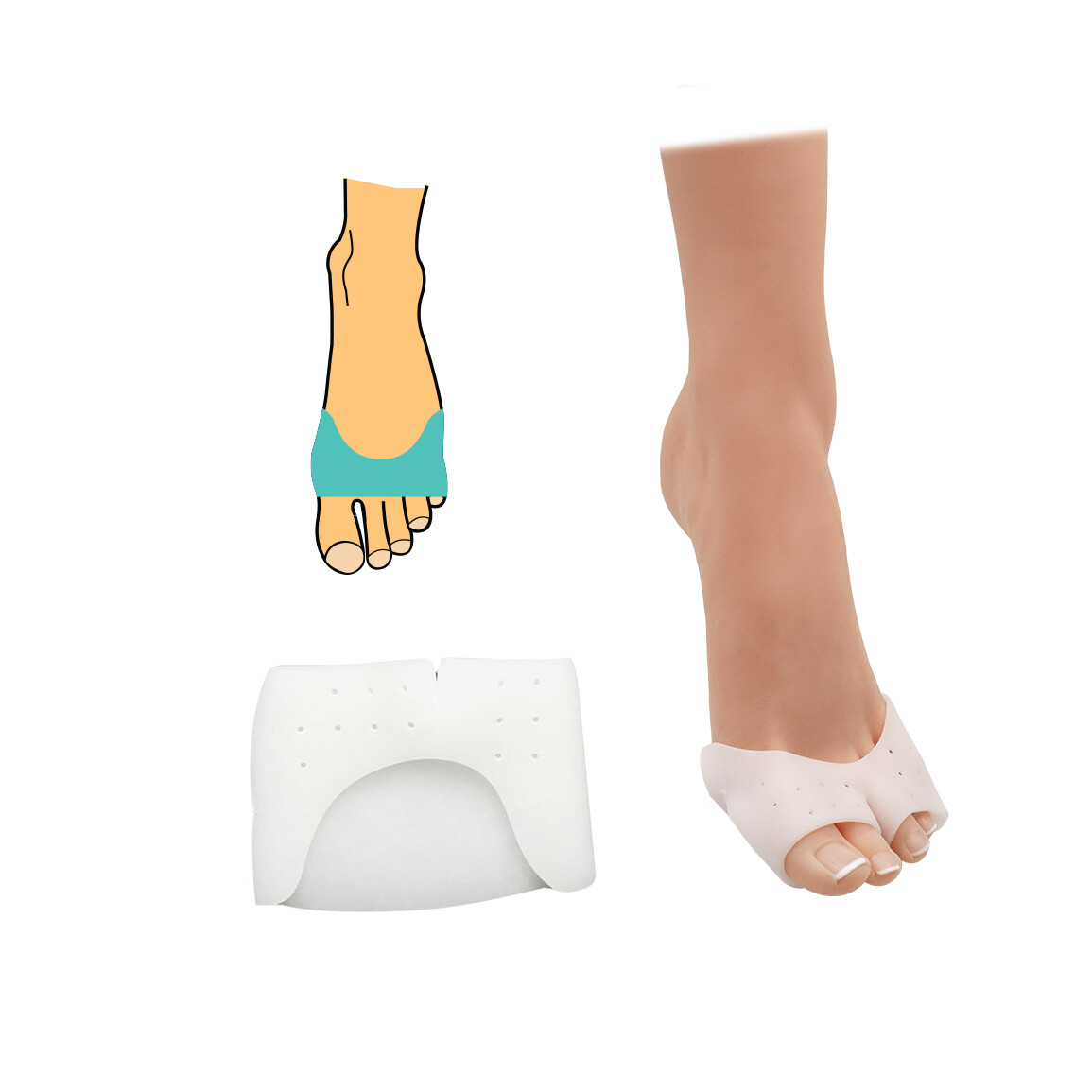 Bandáž metavankúšik HealMed 1 pár - priehľadná