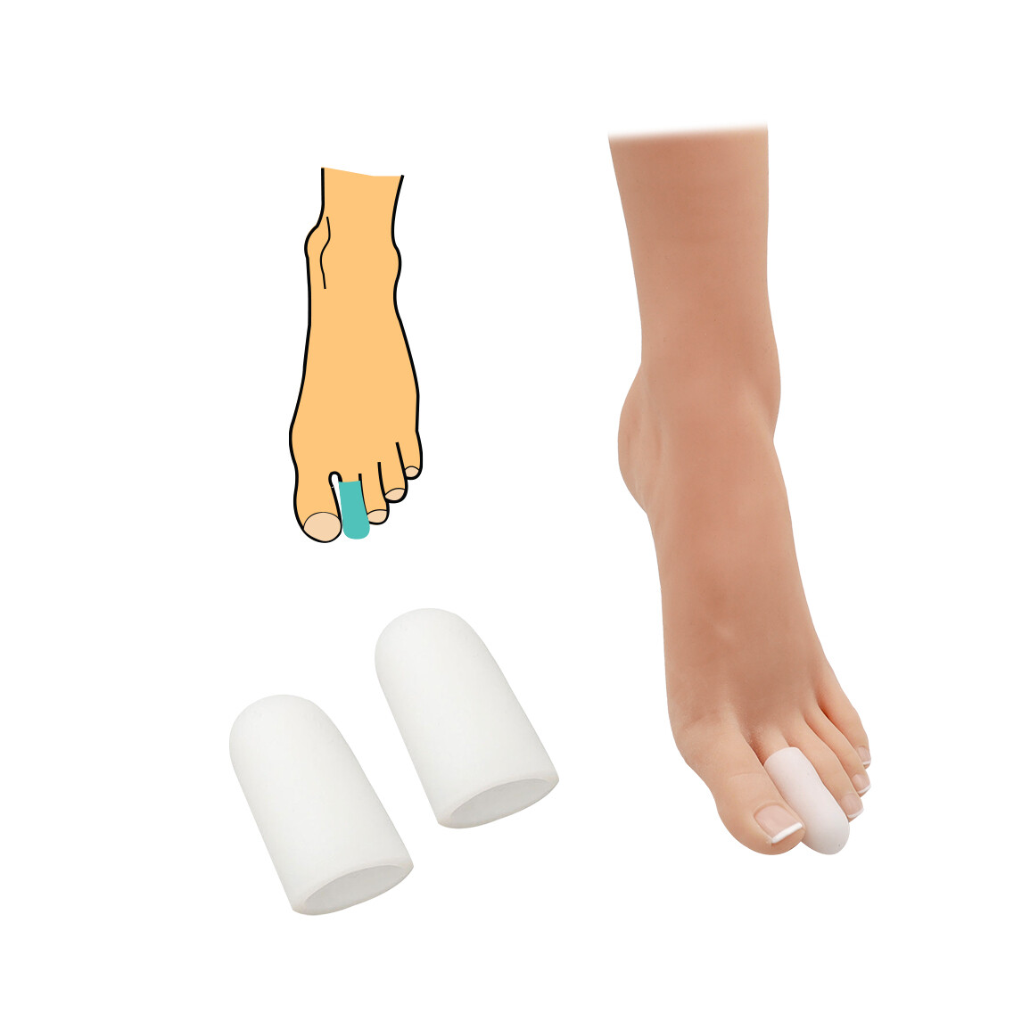 Chránič prstov a kĺbov uzavretý 1 pár - priehľadný