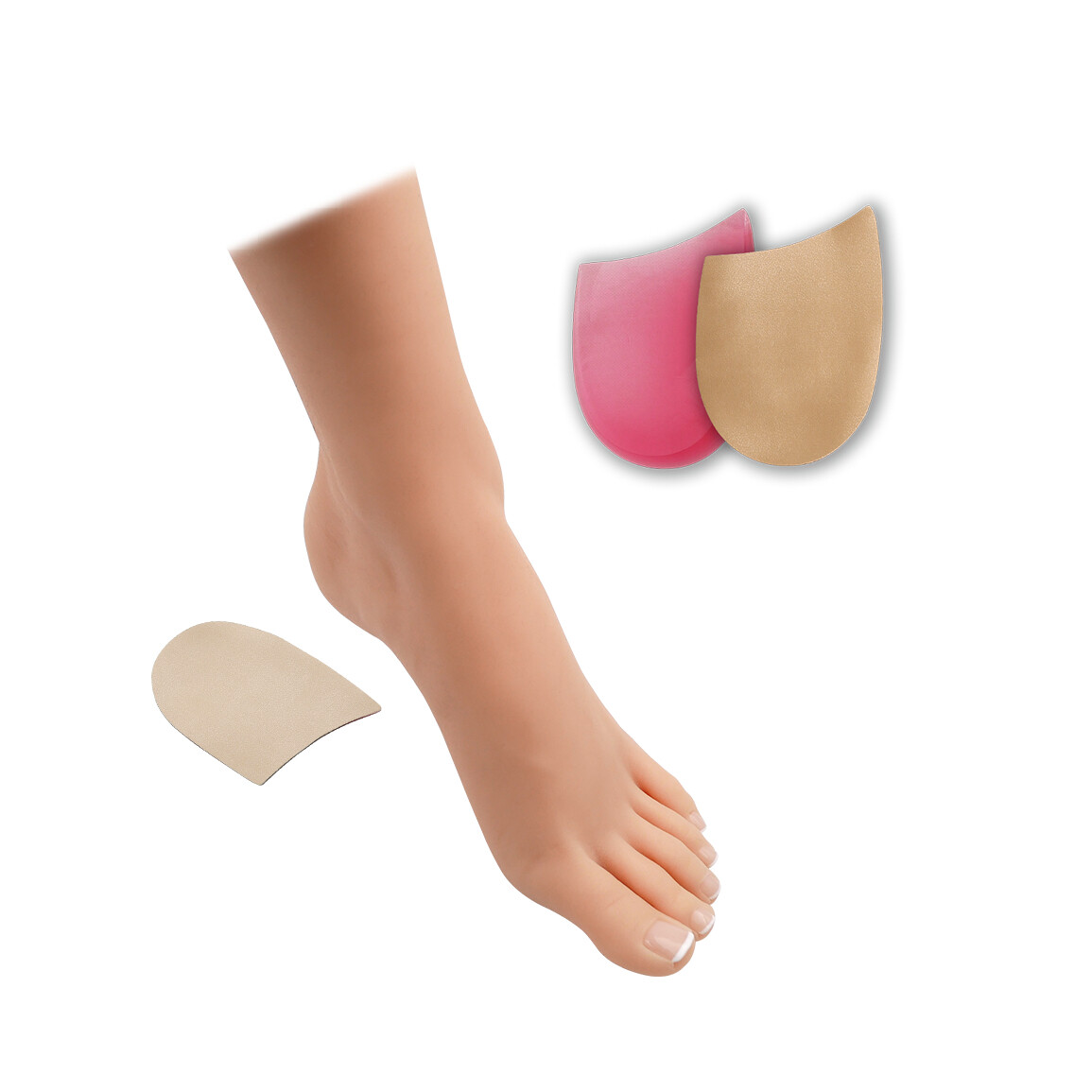 Podpätník korekcie HealMed 1 pár - hnedá