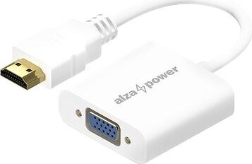 AlzaPower HDMI (M) to VGA (F) 0,18 m biely