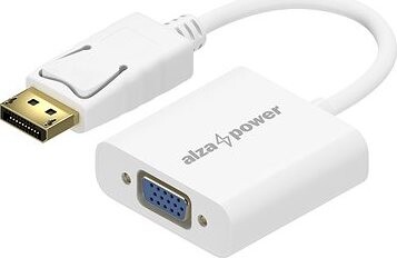 AlzaPower DisplayPort (M) to VGA (F) 0,18 m biely