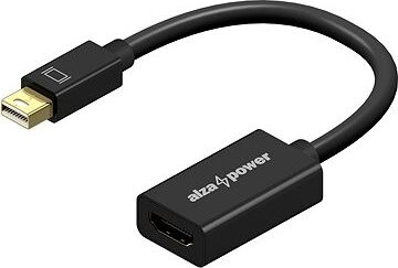 AlzaPower Core Mini DisplayPort (M) to HDMI (F) 4K 30Hz čierna
