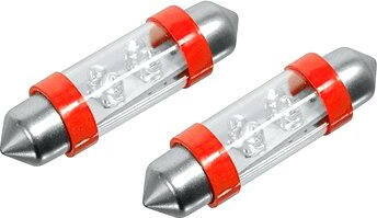COMPASS Žiarovka 4LED 12V suf.11X39 SV8.5 červená 2 ks